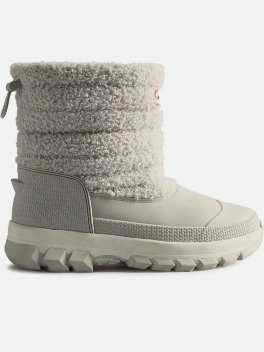NEW Hunter High Pile Fleece Sherpa Frosted Grey Short Snow Boots